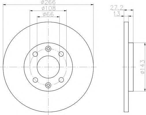 MINTEX MDC1011 Тормозной диск