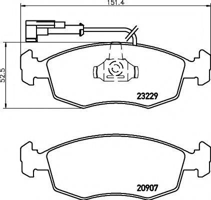 MINTEX MDB2758 Комплект тормозных колодок, дисковый тормоз