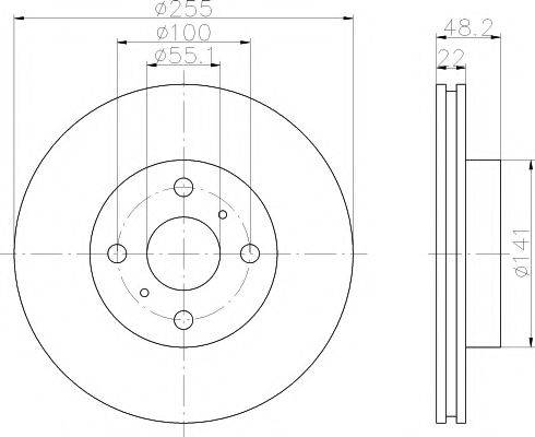 MINTEX MDC1016 Тормозной диск