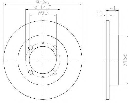 MINTEX MDC1021 Тормозной диск