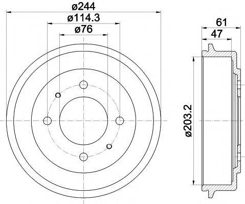 MINTEX MBD328 Тормозной барабан