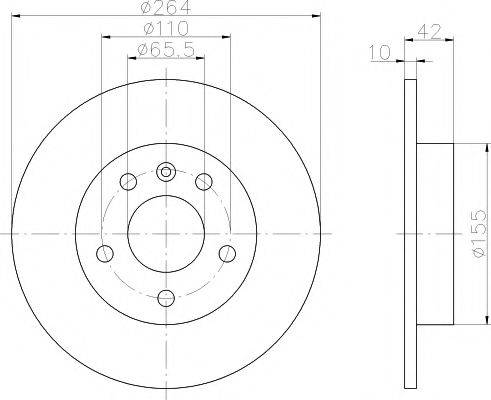 MINTEX MDC1052 Тормозной диск