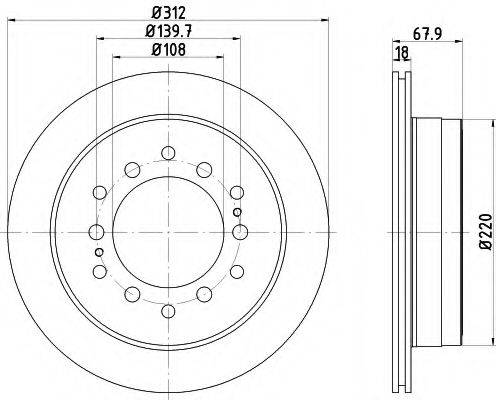 MINTEX MDC2687 Тормозной диск