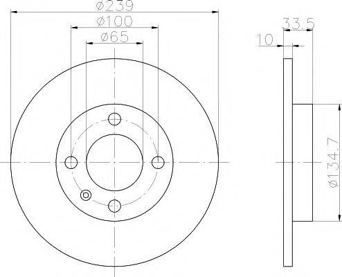 MINTEX MDC1064 Тормозной диск