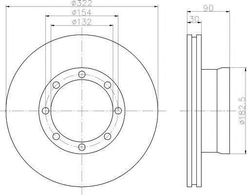 MINTEX MDC1252 Тормозной диск