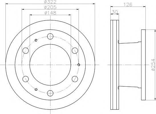 MINTEX MDC445 Тормозной диск