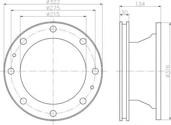 MINTEX MDC1245 Тормозной диск