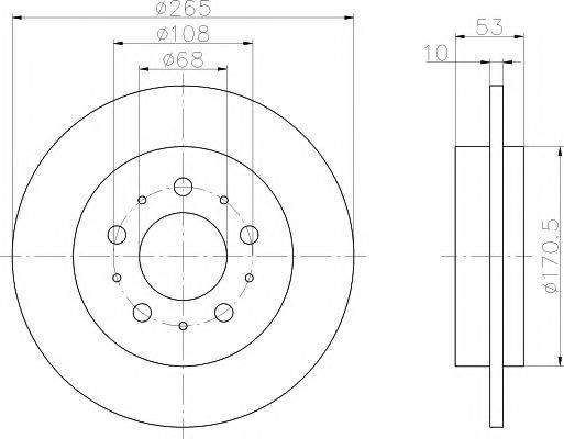 MINTEX MDC1078 Тормозной диск