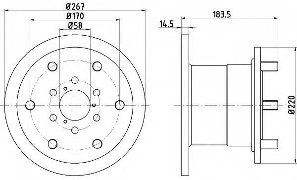 MINTEX MDC1112 Тормозной диск