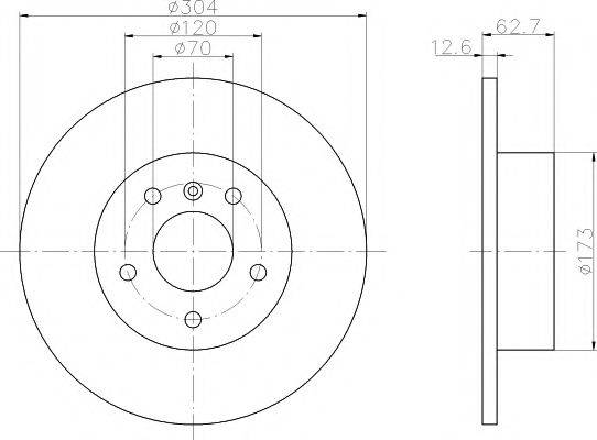 MINTEX MDC985 Тормозной диск