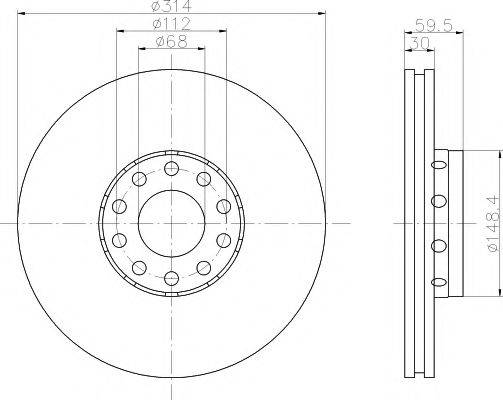 MINTEX MDC1242 Тормозной диск