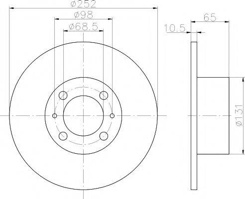 MINTEX MDC131 Тормозной диск