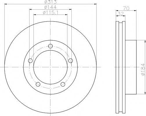 MINTEX MDC1407 Тормозной диск