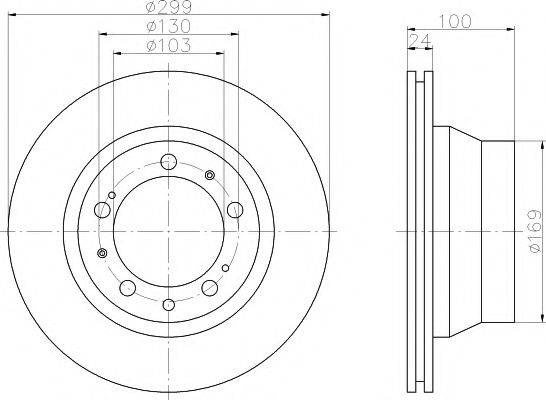 MINTEX MDC1355 Тормозной диск