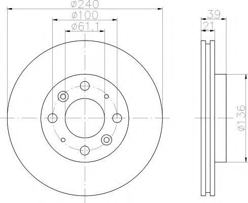 MINTEX MDC1602 Тормозной диск