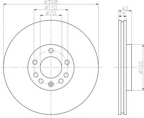 MINTEX MDC1500 Тормозной диск