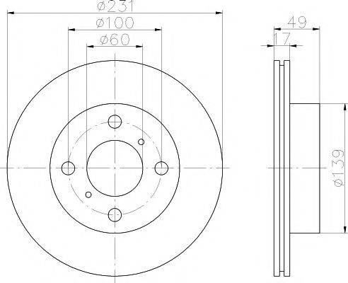 MINTEX MDC1374 Тормозной диск