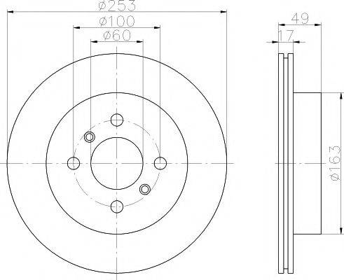 MINTEX MDC1672 Тормозной диск