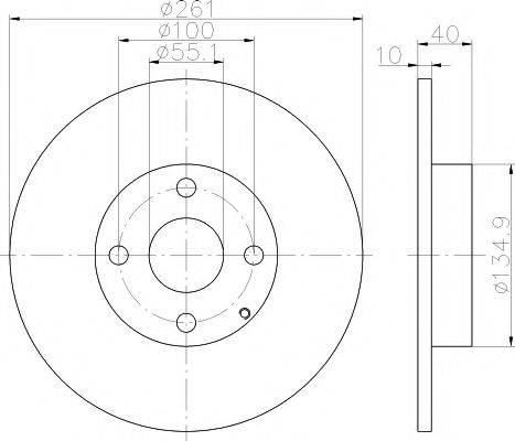 MINTEX MDC1402 Тормозной диск