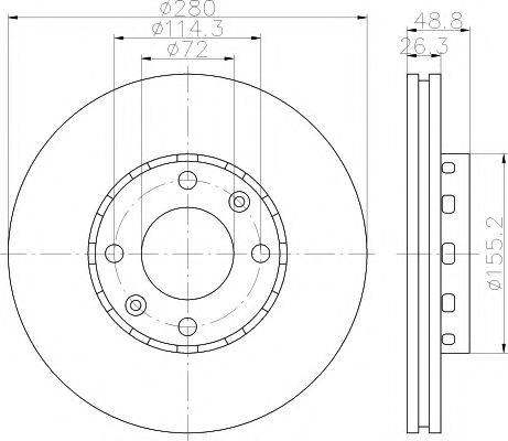 MINTEX MDC1603 Тормозной диск