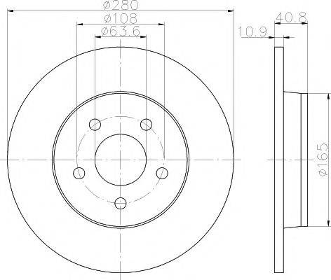 MINTEX MDC1643 Тормозной диск