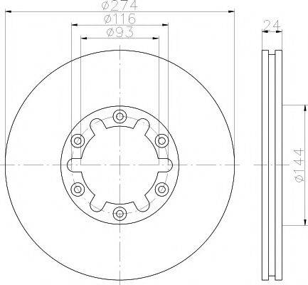 MINTEX MDC1412 Тормозной диск