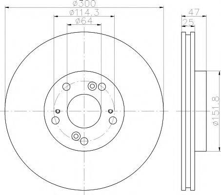 MINTEX MDC1701 Тормозной диск