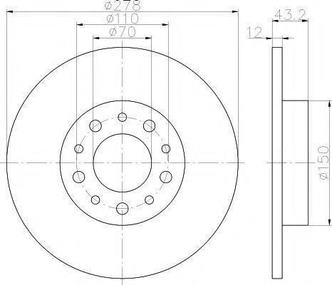 MINTEX MDC1741 Тормозной диск