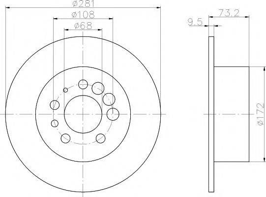 MINTEX MDC21 Тормозной диск