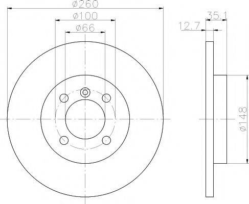 MINTEX MDC336 Тормозной диск