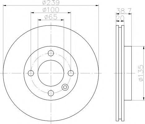 MINTEX MDC365 Тормозной диск