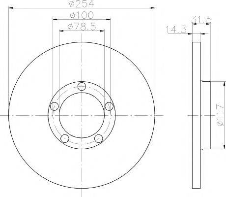 MINTEX MDC430 Тормозной диск