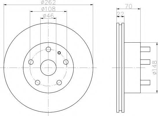 MINTEX MDC545 Тормозной диск