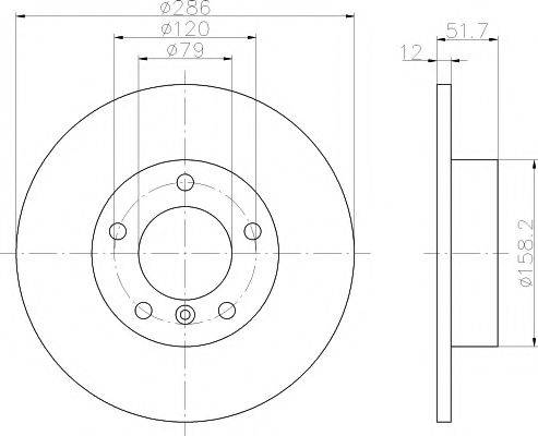 MINTEX MDC622 Тормозной диск