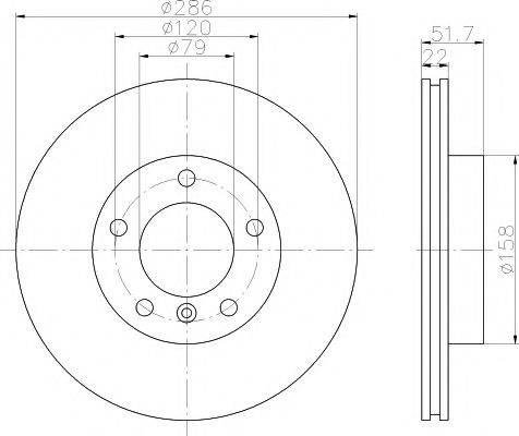 MINTEX MDC624 Тормозной диск