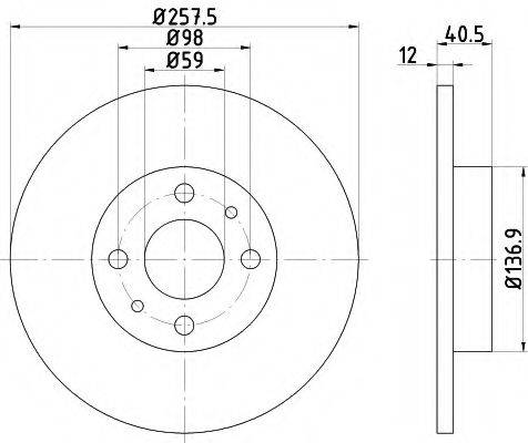 MINTEX MDC636 Тормозной диск