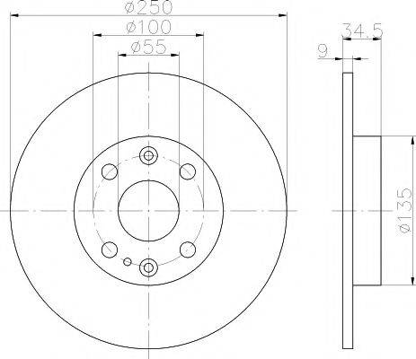 MINTEX MDC660 Тормозной диск