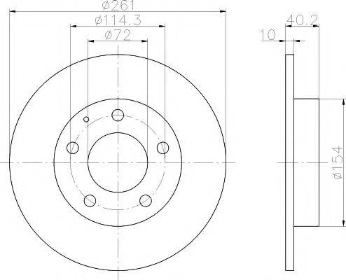 MINTEX MDC667 Тормозной диск