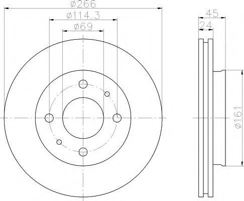 MINTEX MDC673 Тормозной диск