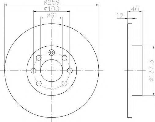 MINTEX MDC732 Тормозной диск