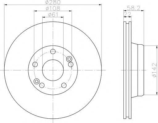 MINTEX MDC739 Тормозной диск