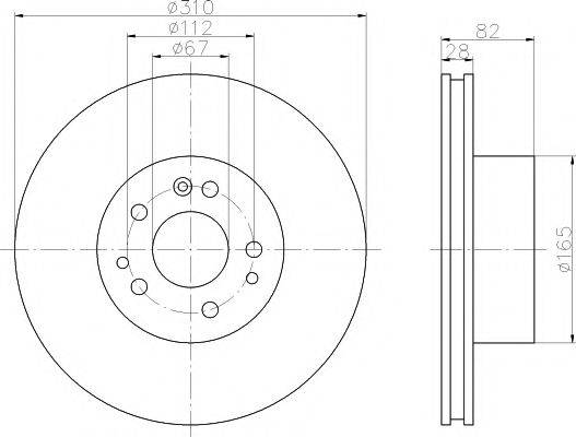 MINTEX MDC764 Тормозной диск