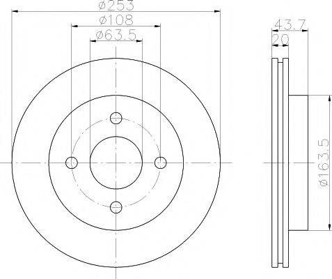 MINTEX MDC774 Тормозной диск