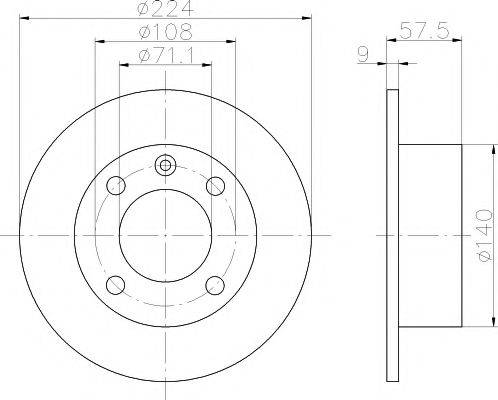 MINTEX MDC802 Тормозной диск