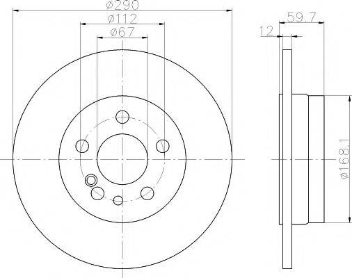 MINTEX MDC803 Тормозной диск