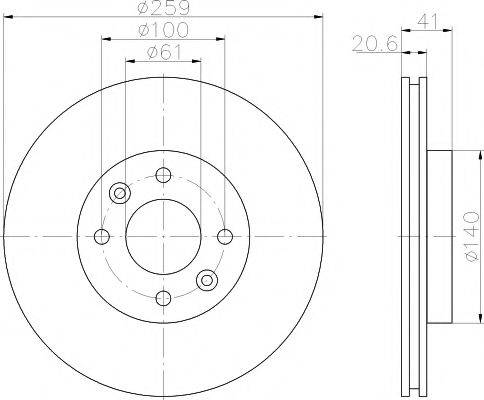 MINTEX MDC811 Тормозной диск