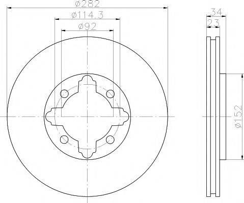 MINTEX MDC819 Тормозной диск