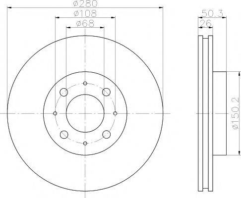 MINTEX MDC824 Тормозной диск