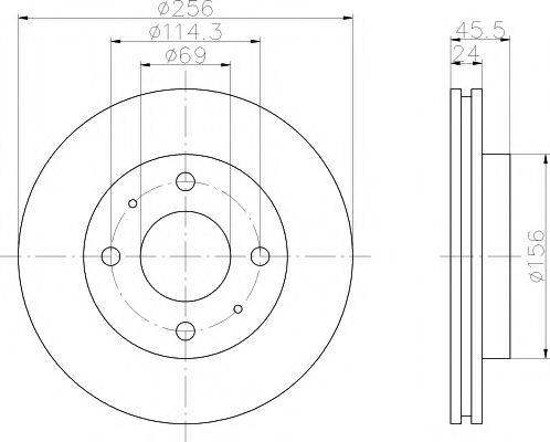 MINTEX MDC856 Тормозной диск