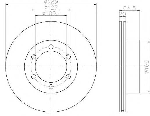 MINTEX MDC891 Тормозной диск